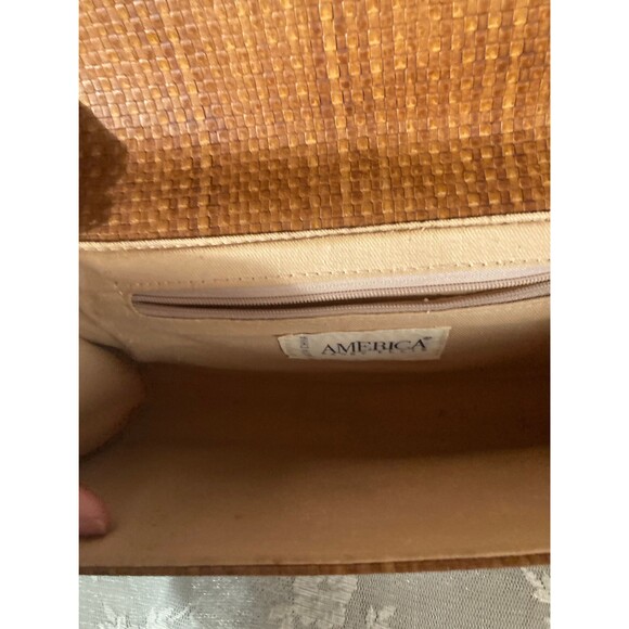 Perry Ellis Purse Vintage 90s Brown Classic Coastal American Old Money - Picture 6 of 8